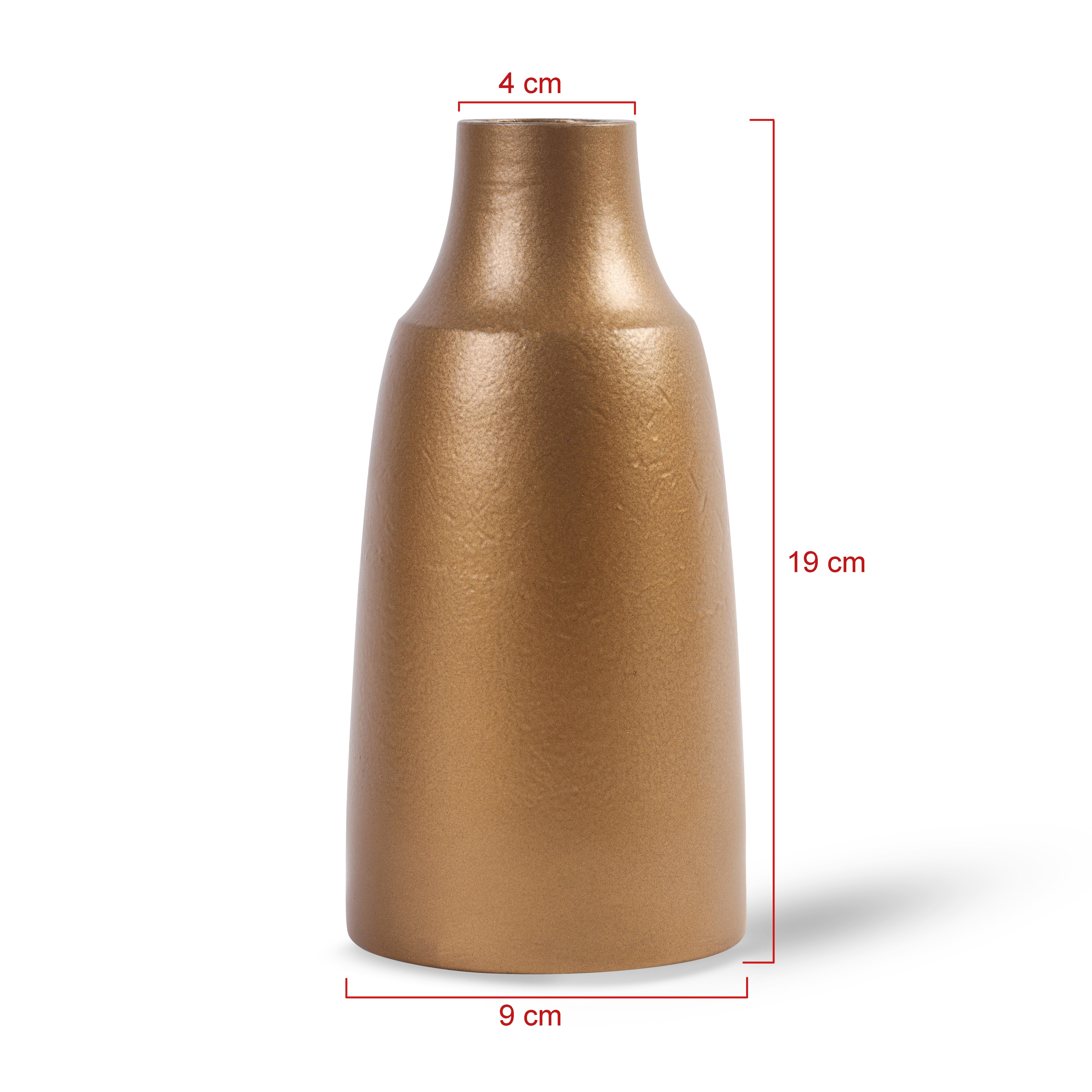 Matte Gold Decorative Vase Duo
