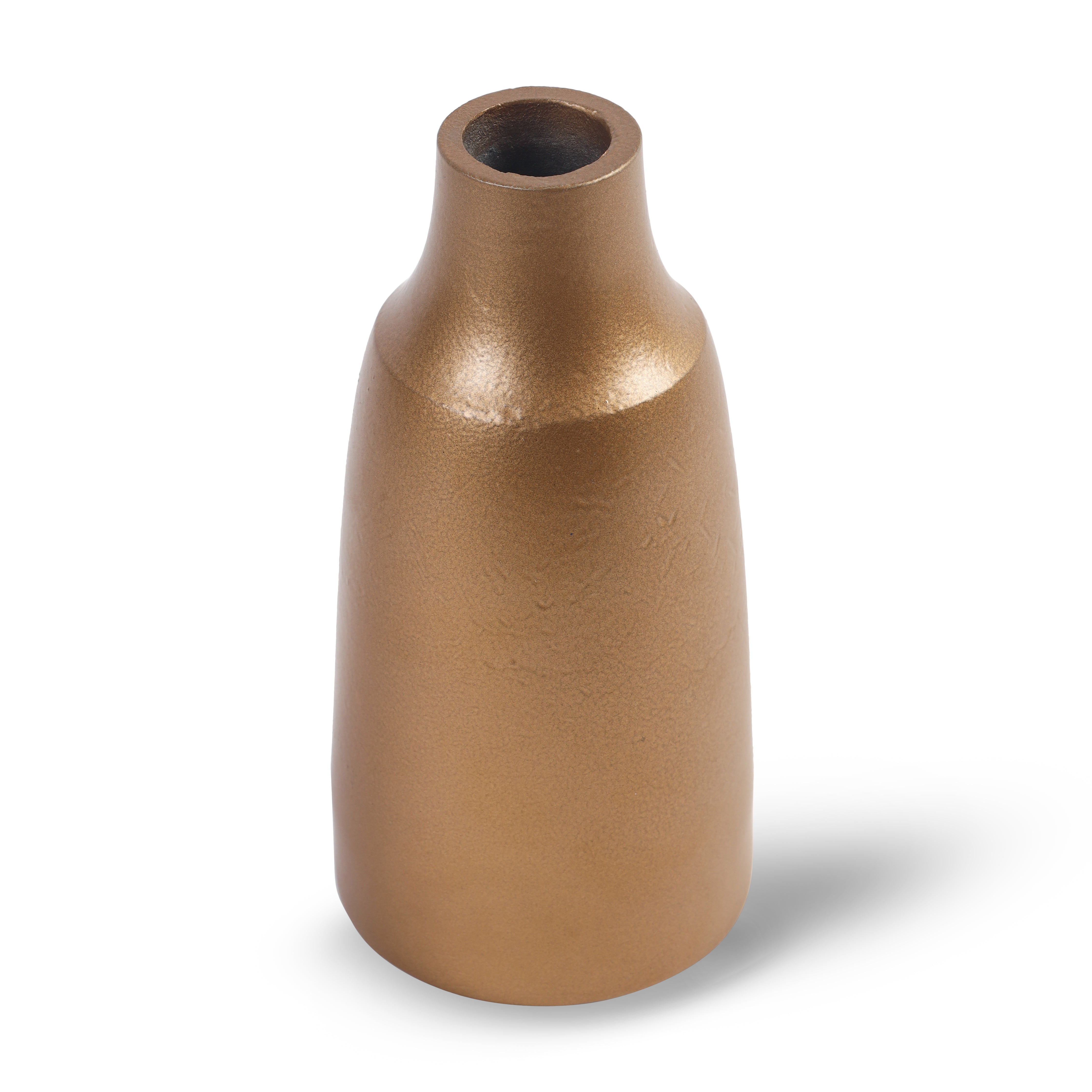 Matte Gold Decorative Vase Duo
