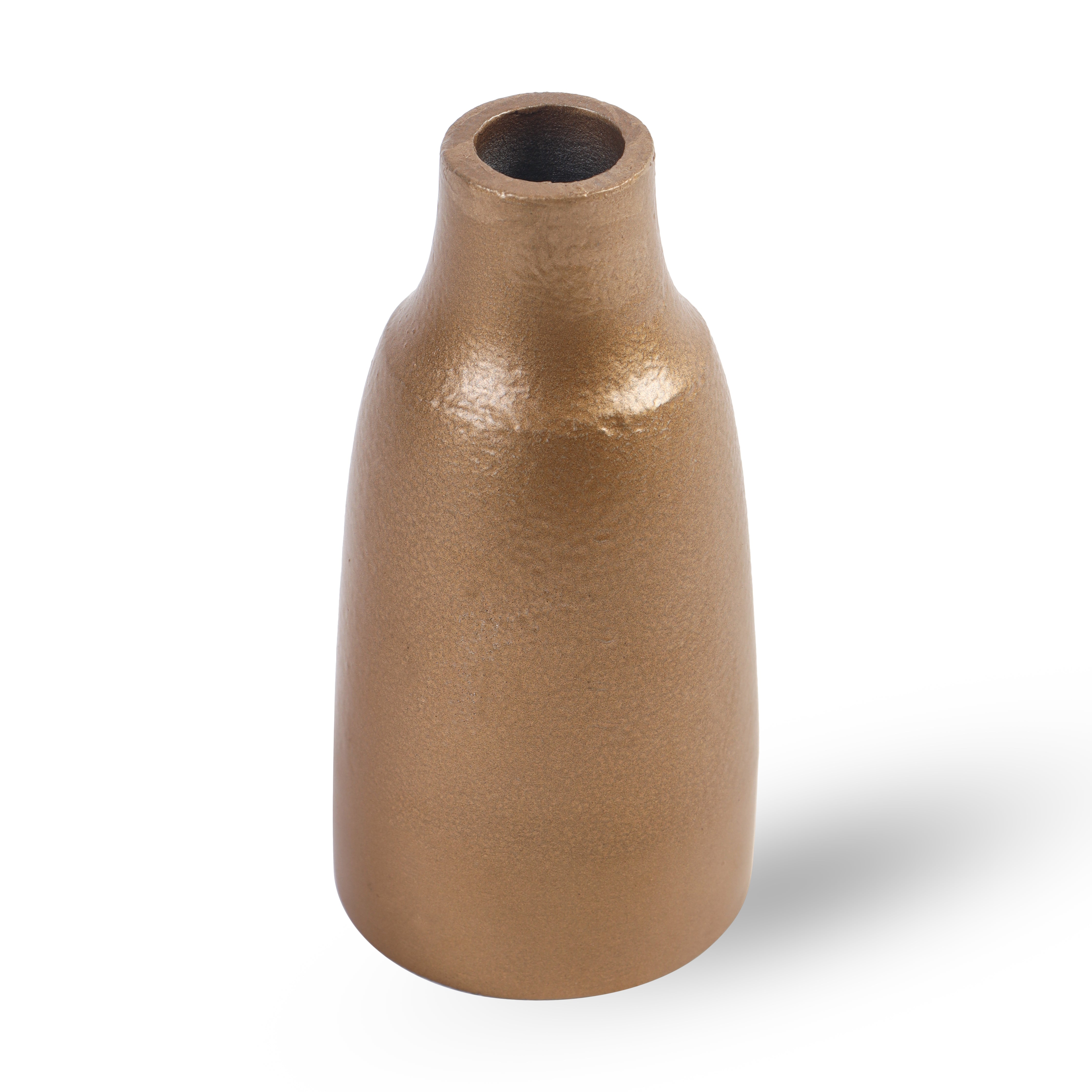 Matte Gold Decorative Vase Duo