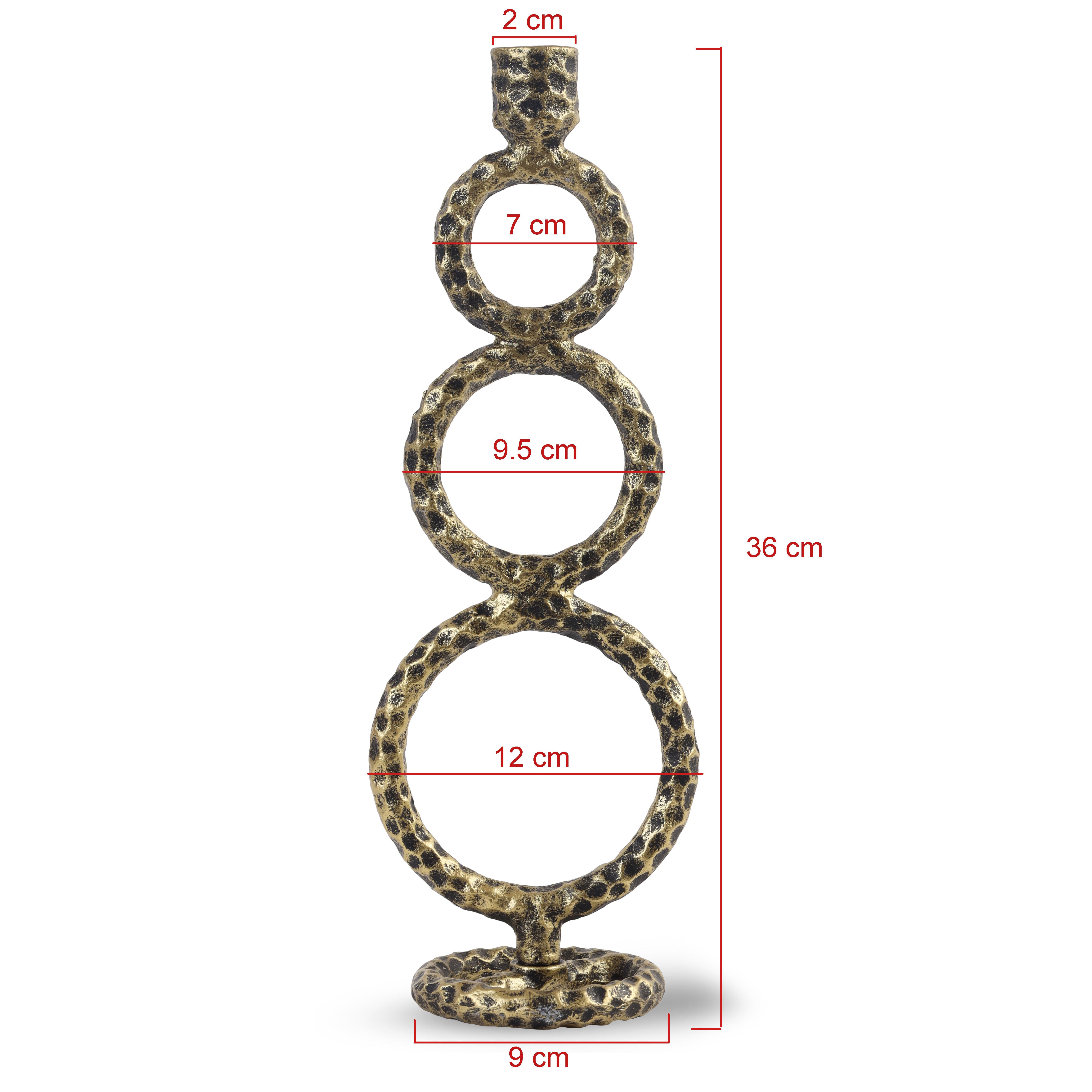 Rustic Radiant Ring Candleholders-Set of 3