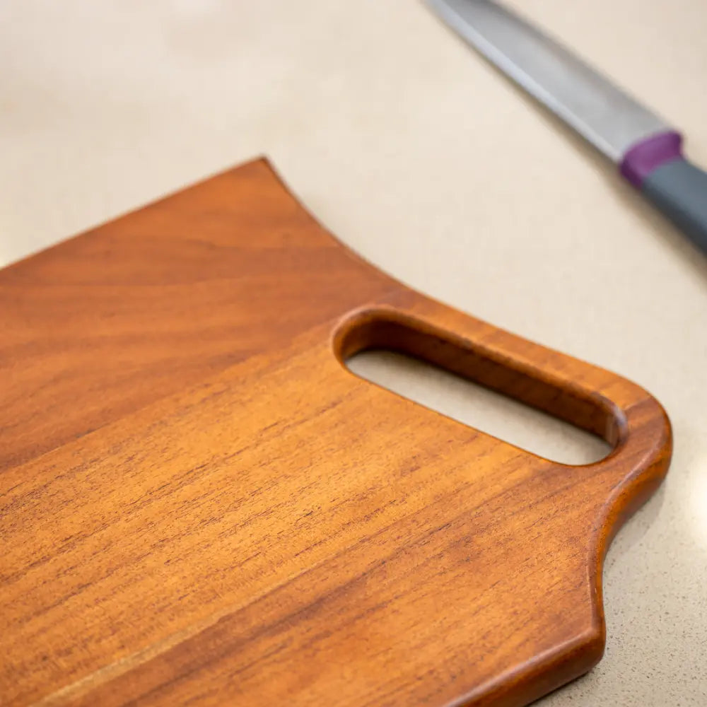 Timber Handle Square Chopping Board