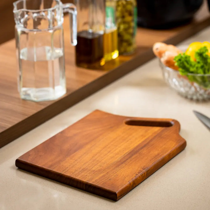 Timber Handle Square Chopping Board