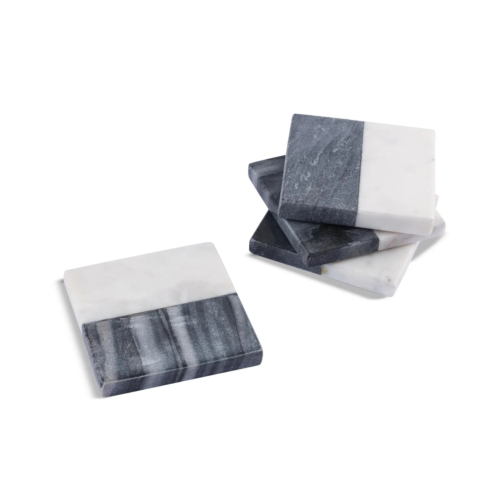 Grey White Marble Coasters