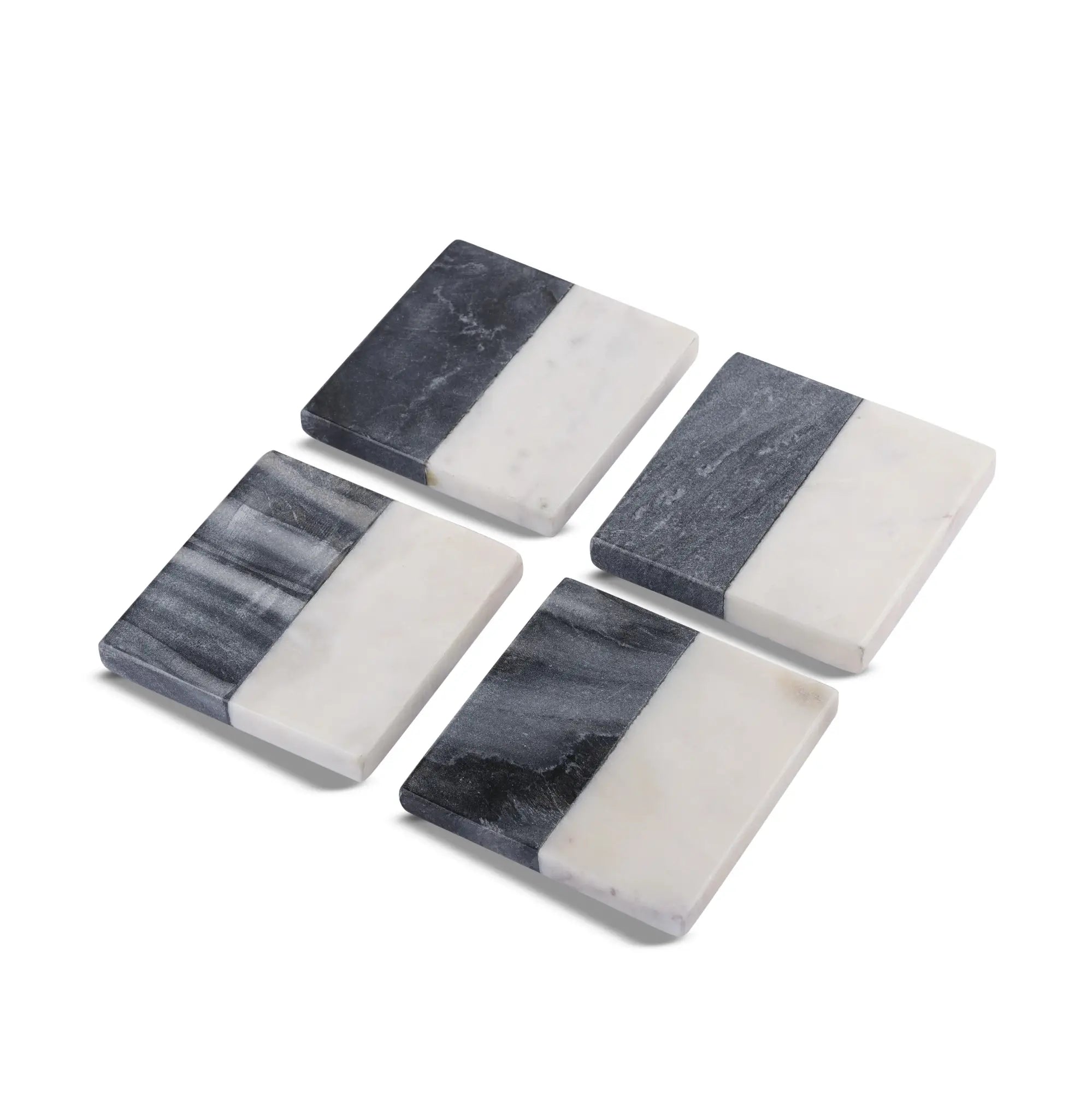 Grey White Marble Coasters