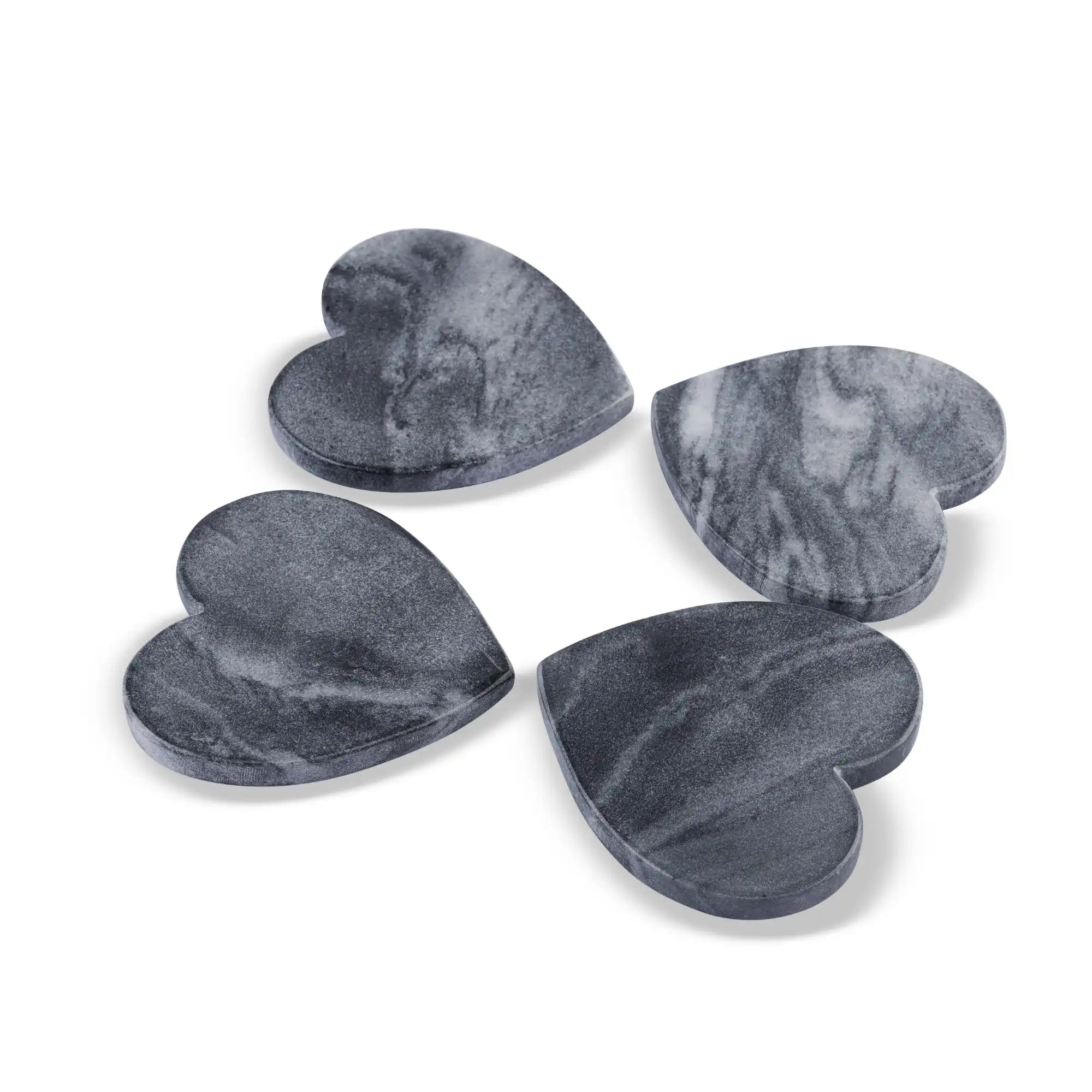 Grey Heartstone Coasters