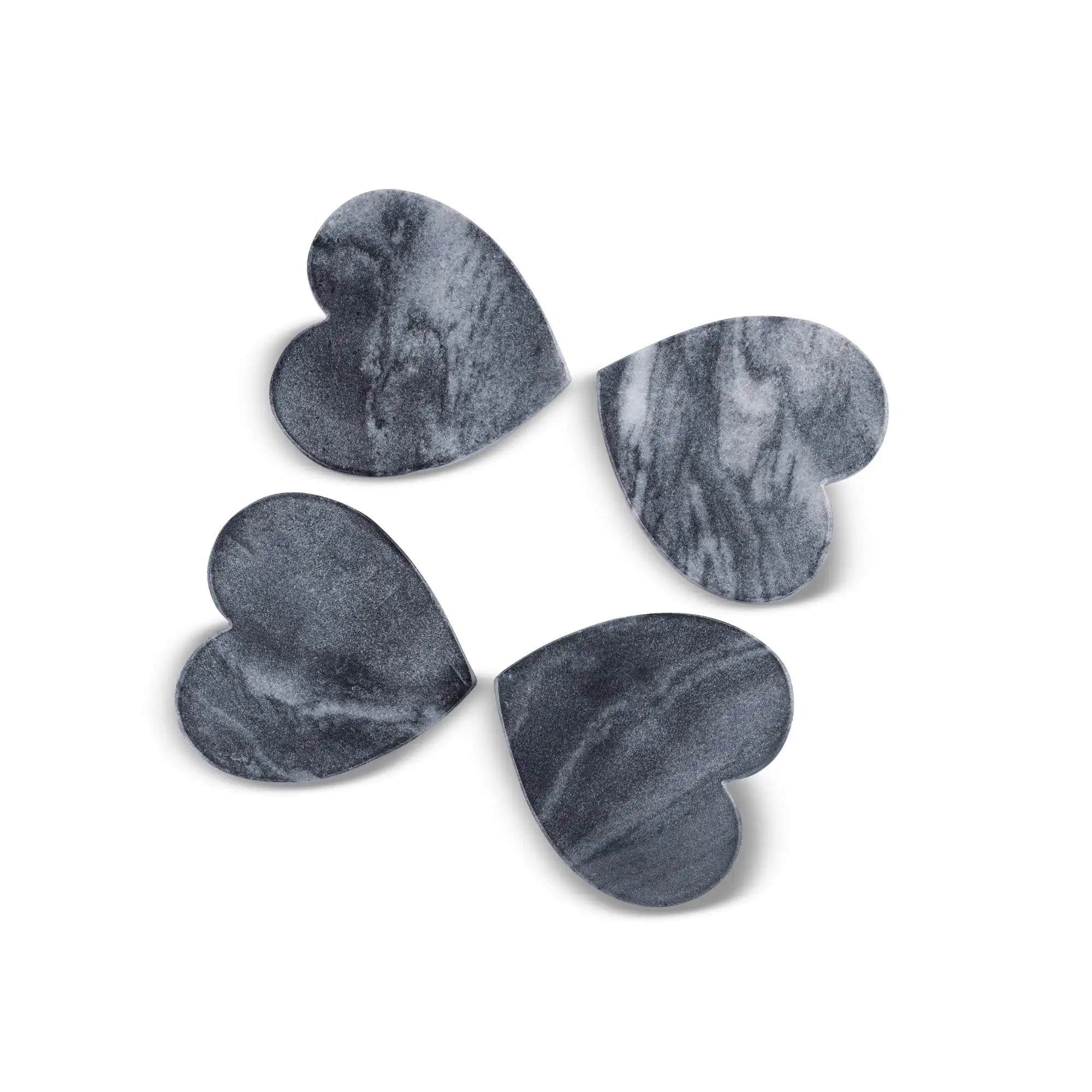 Grey Heartstone Coasters