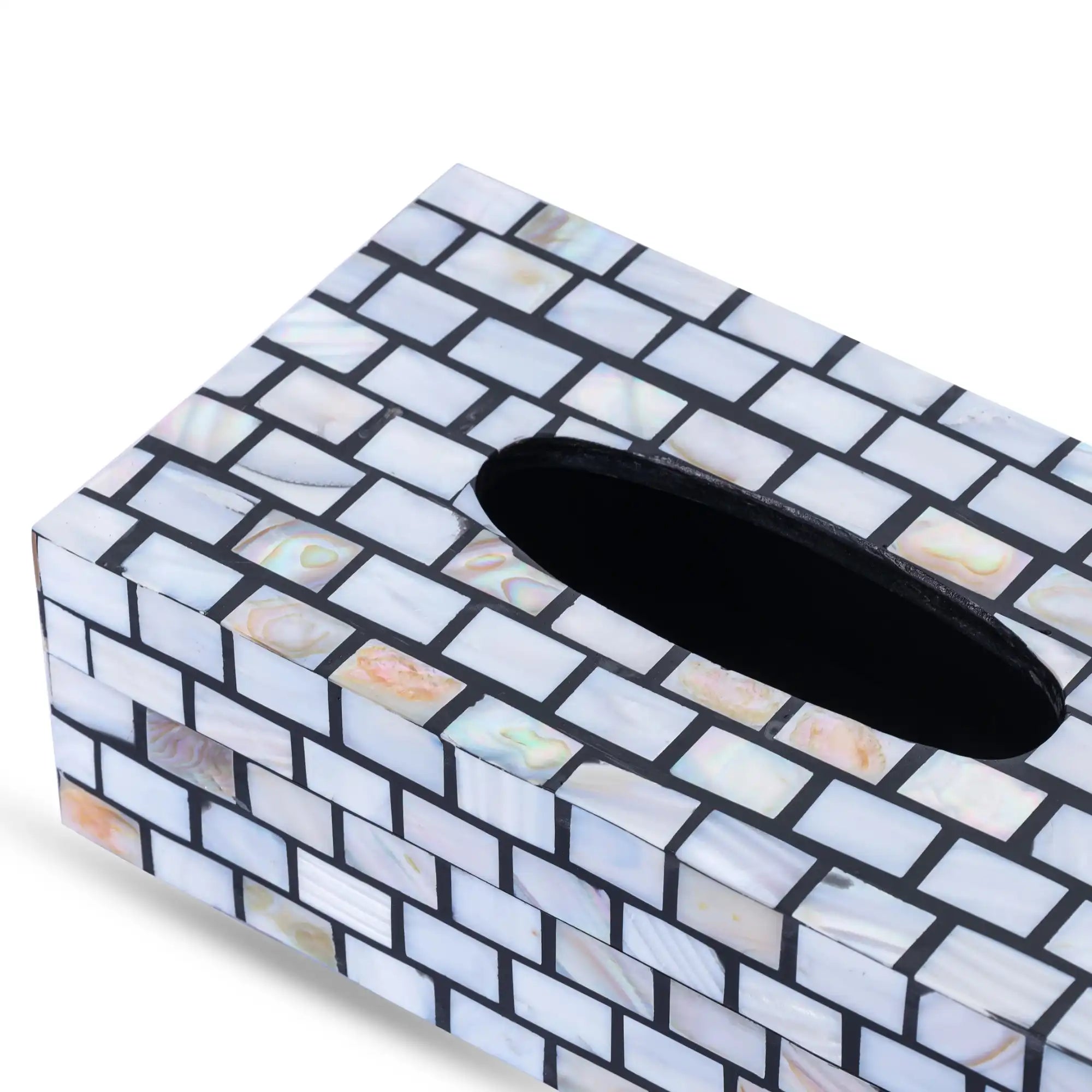 Gleaming Mother of Pearl Tissue Box