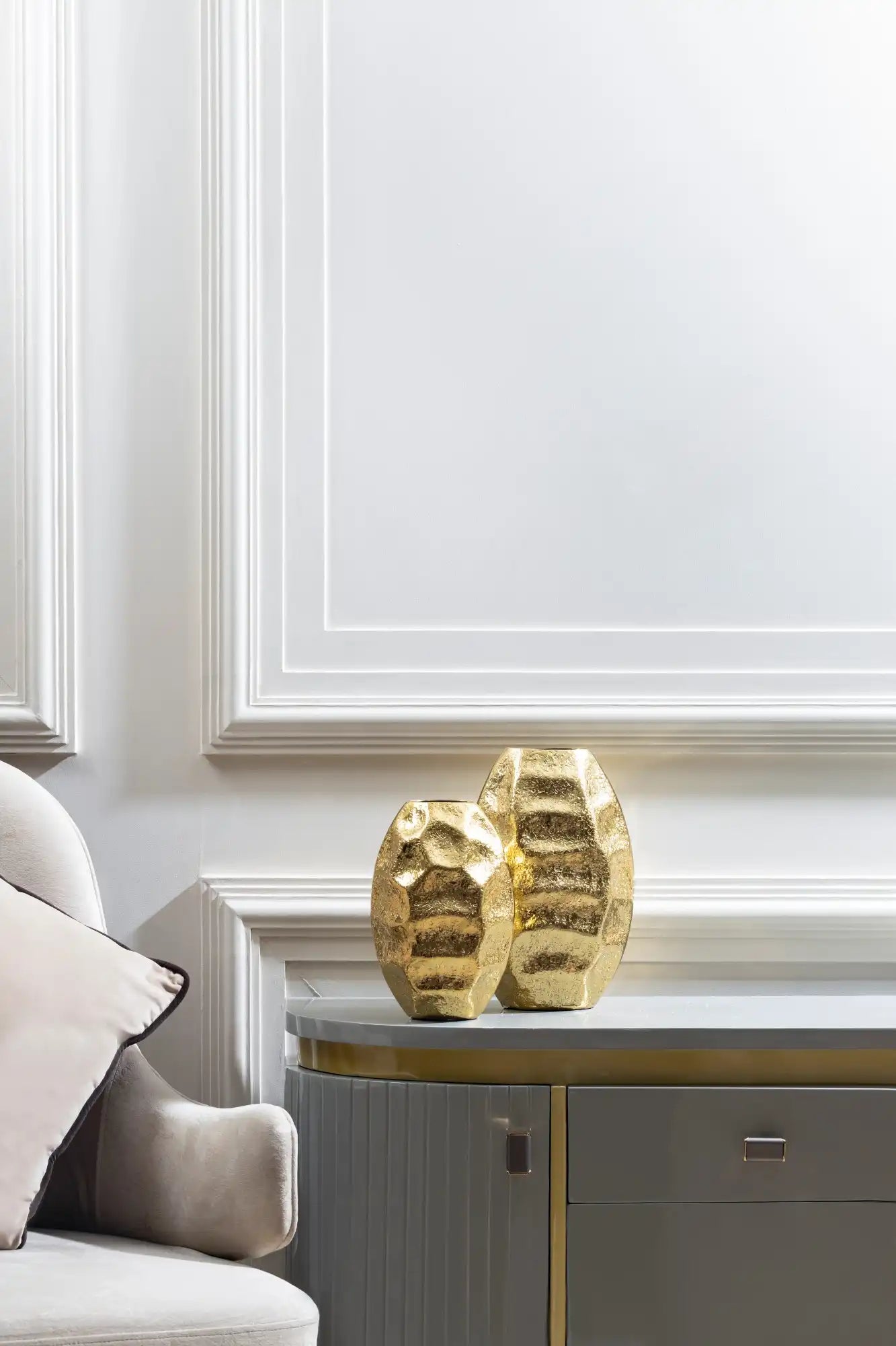 Golden Earth Textured Vase-Large