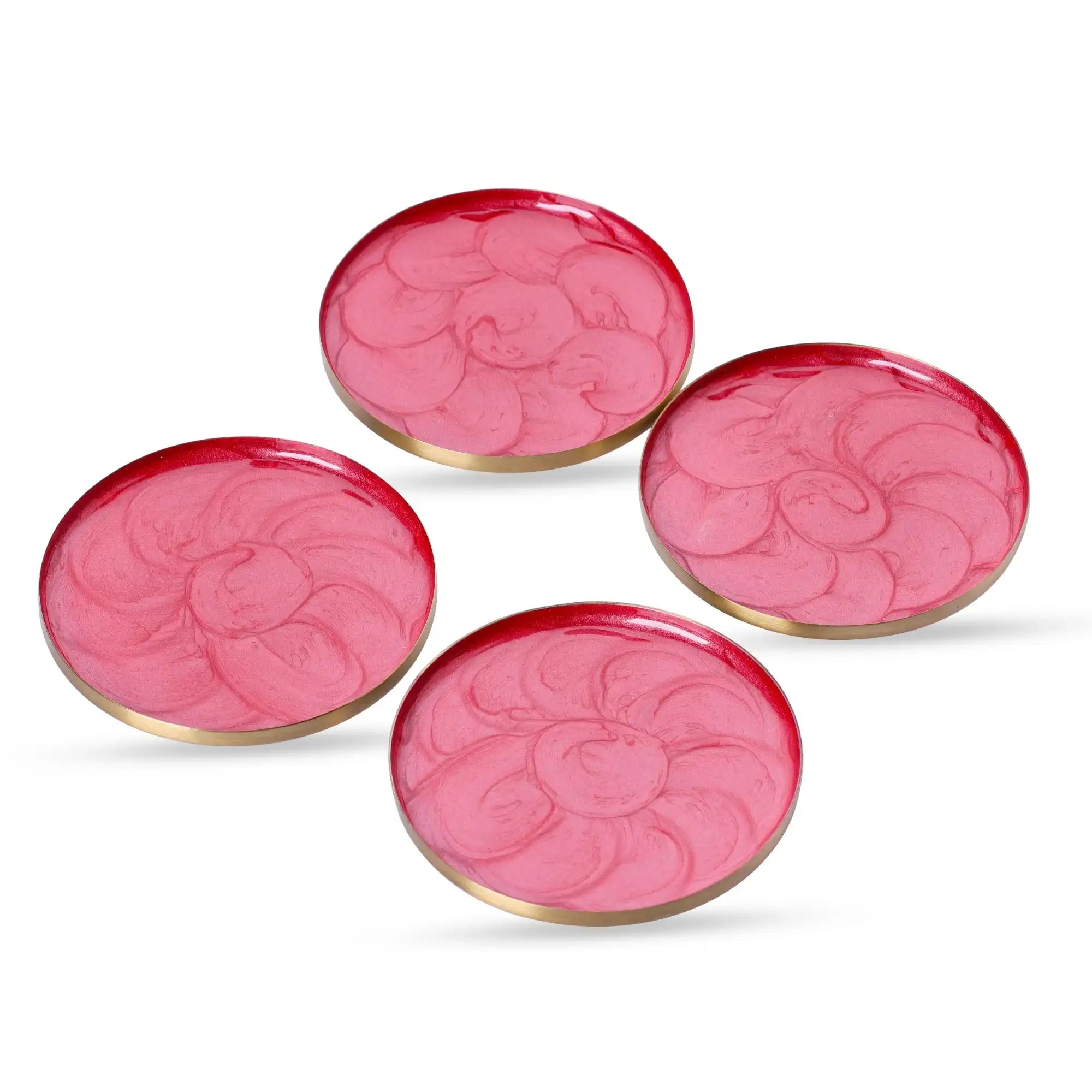 Rosy Whirl Coasters
