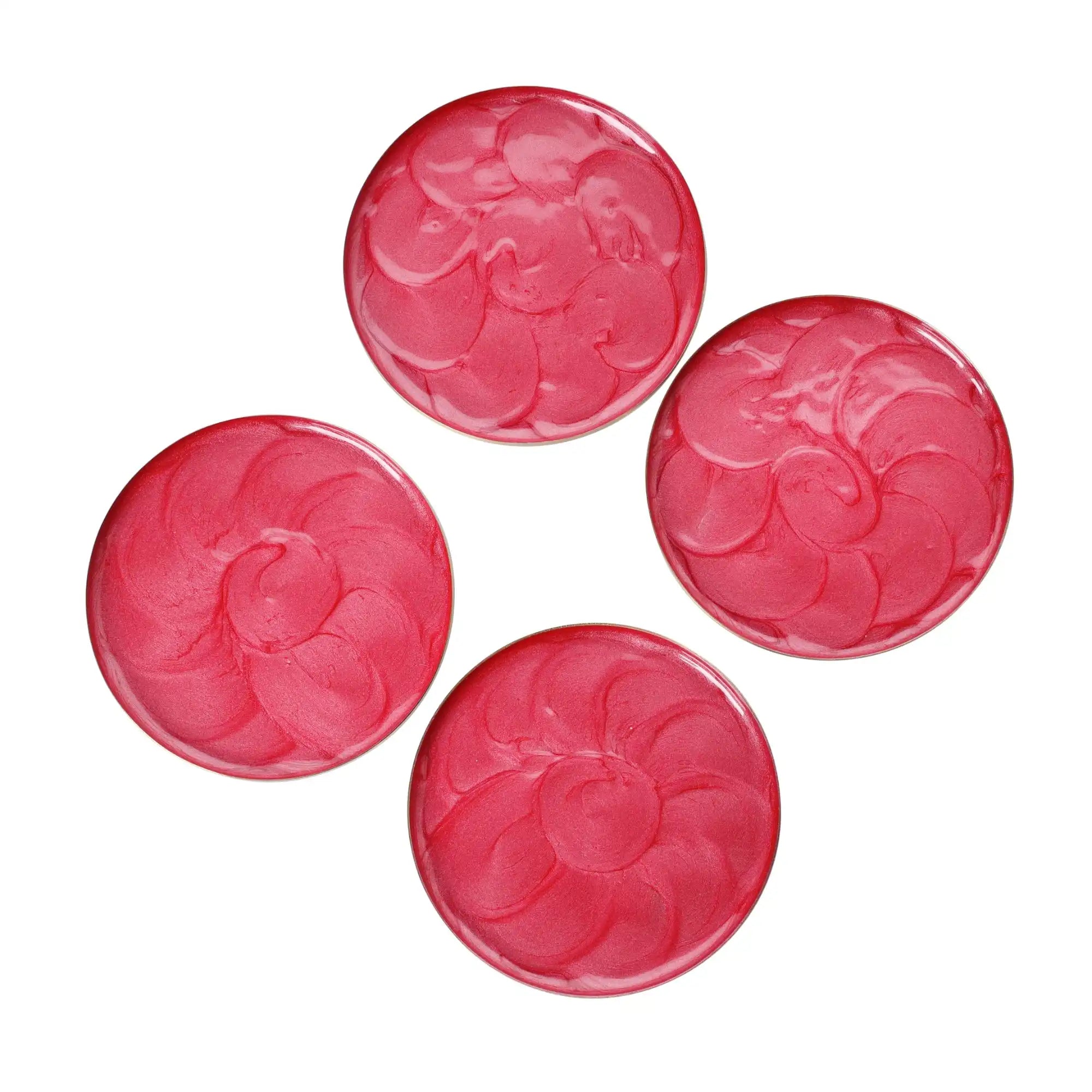 Rosy Whirl Coasters