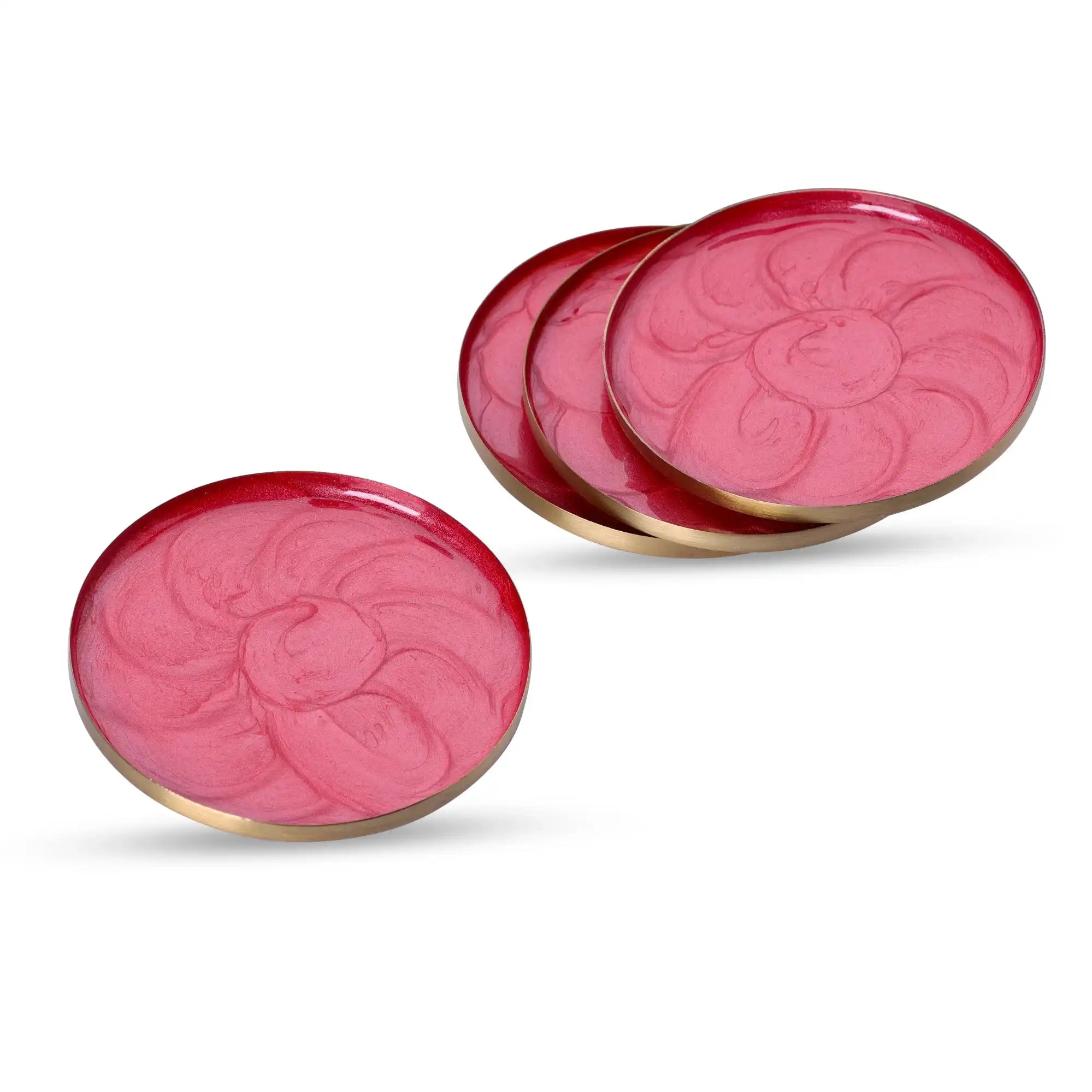 Rosy Whirl Coasters