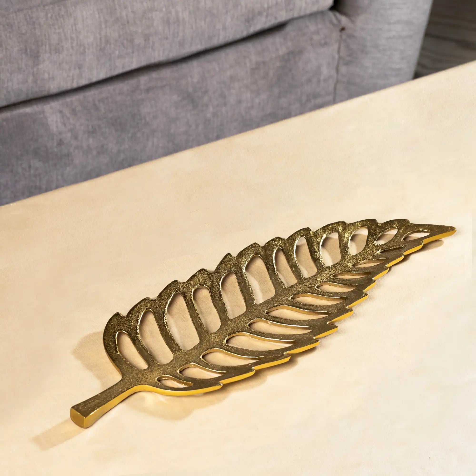 Golden Fern Decorative Tray