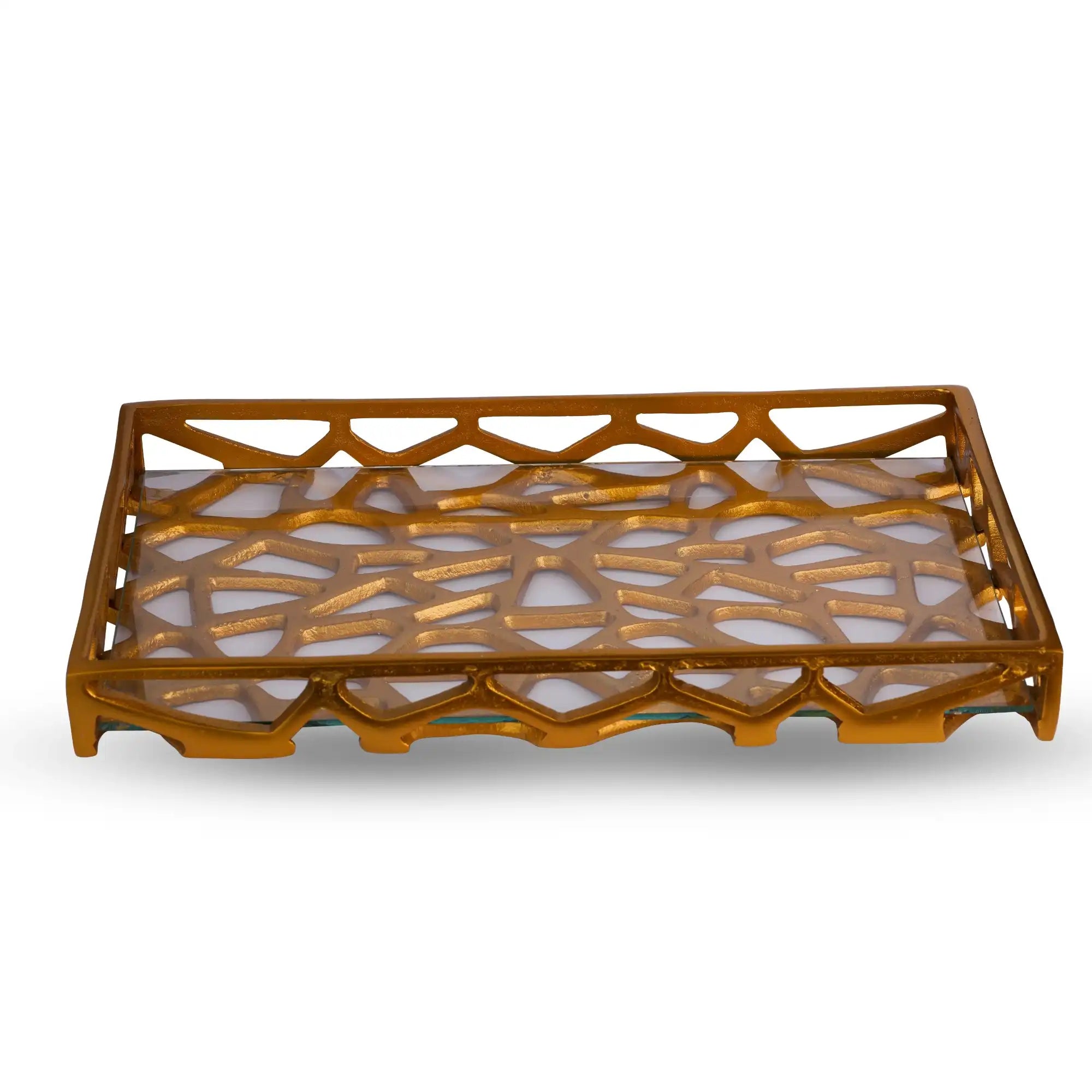 Golden Lattice Tray