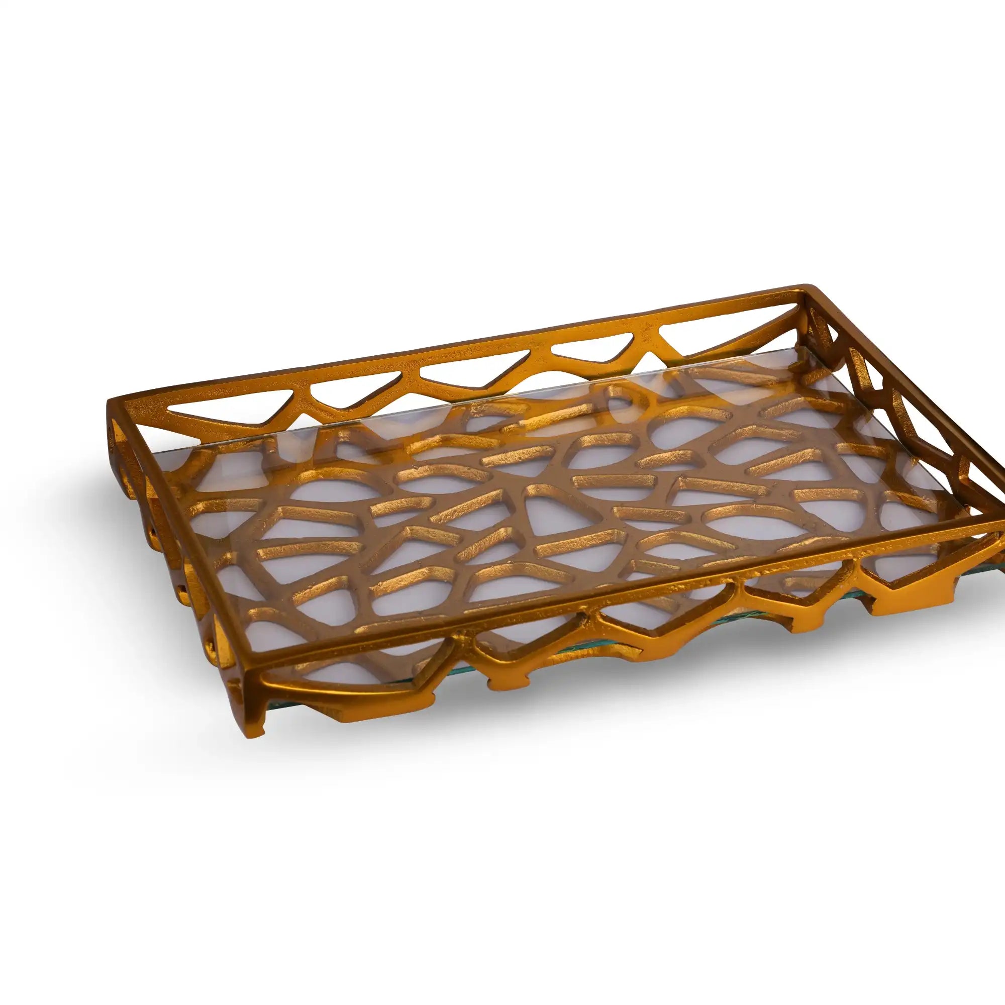 Golden Lattice Tray