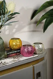 Luminous Glitter Votive - Pink