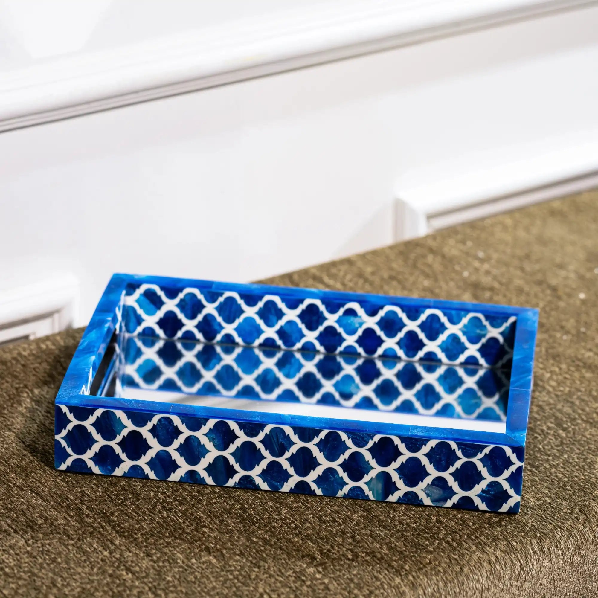 Moroccan Blue Decorative Tray
