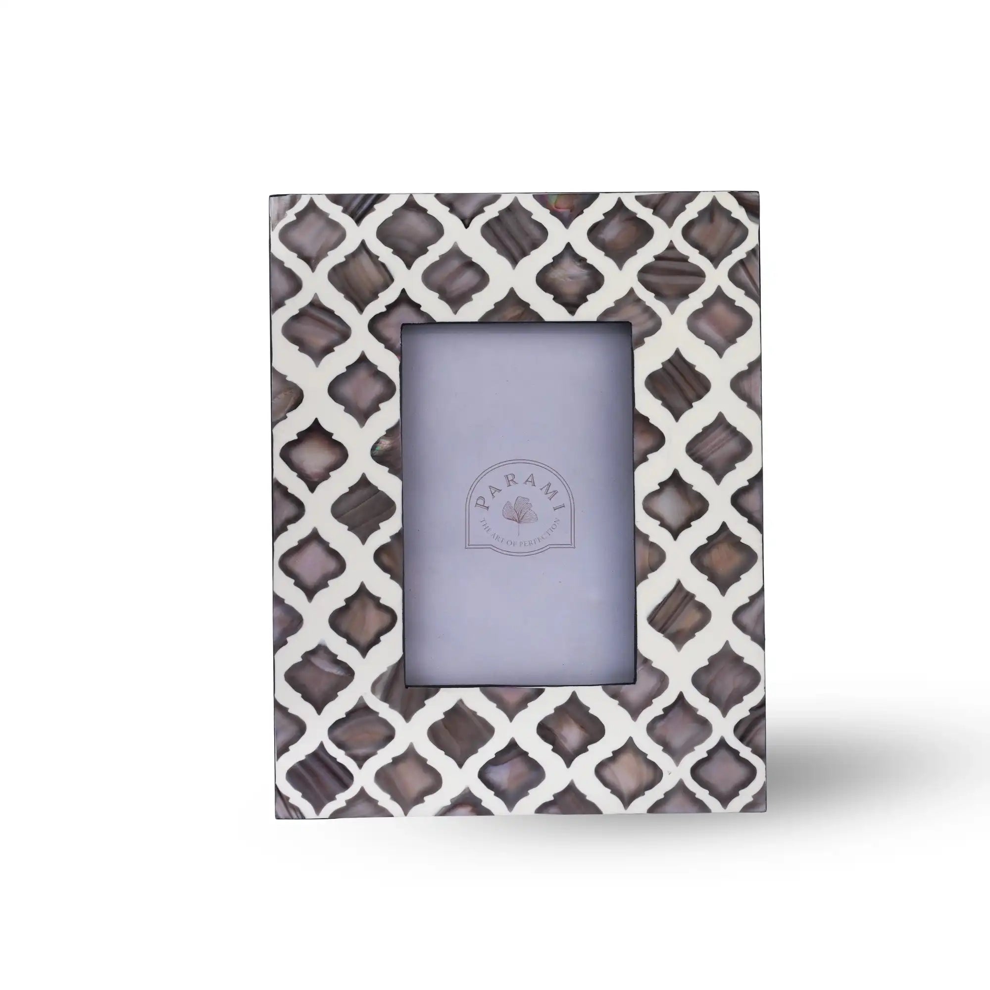Geometric Elegance Photo Frame-Grey
