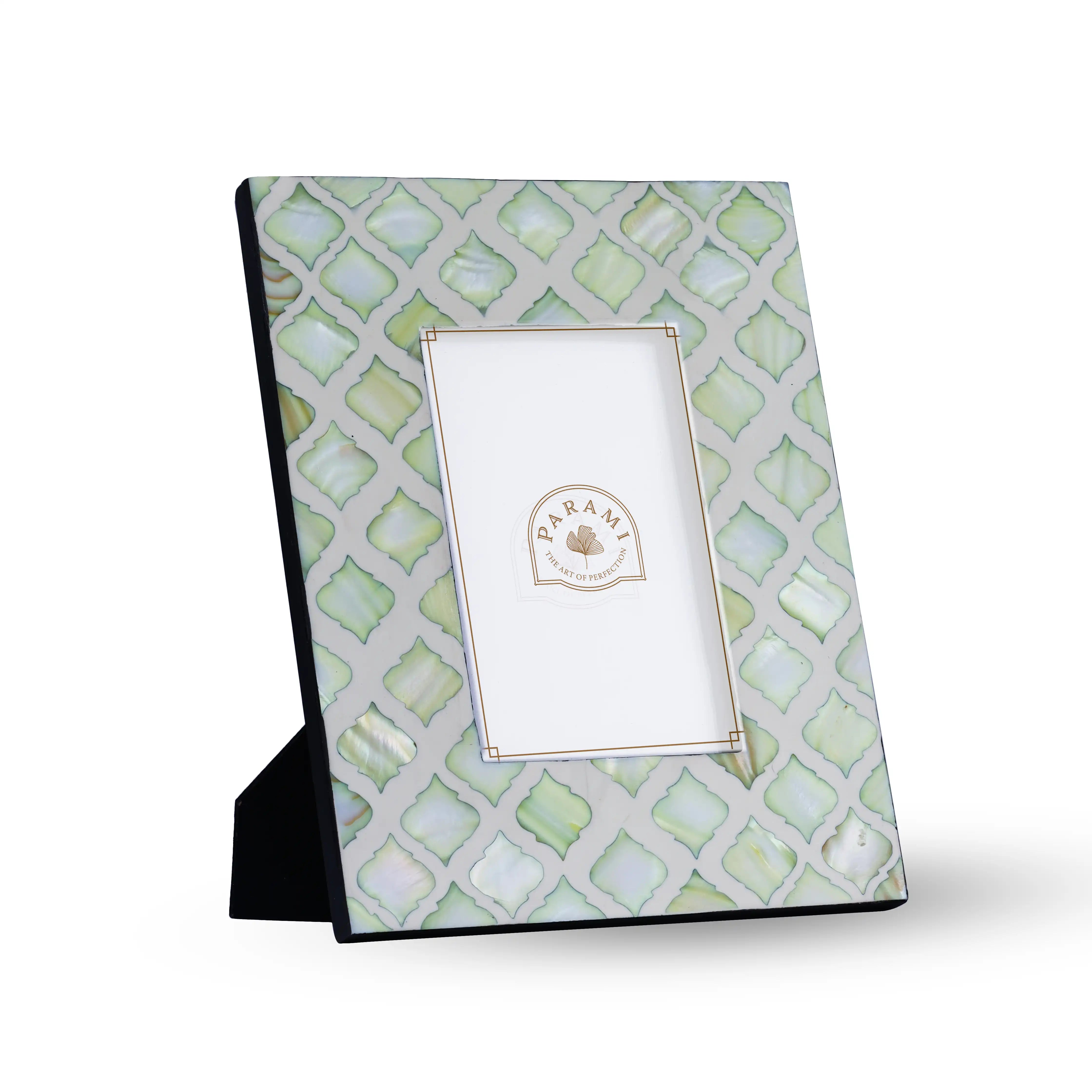 Geometric Elegance Photo Frame-Green