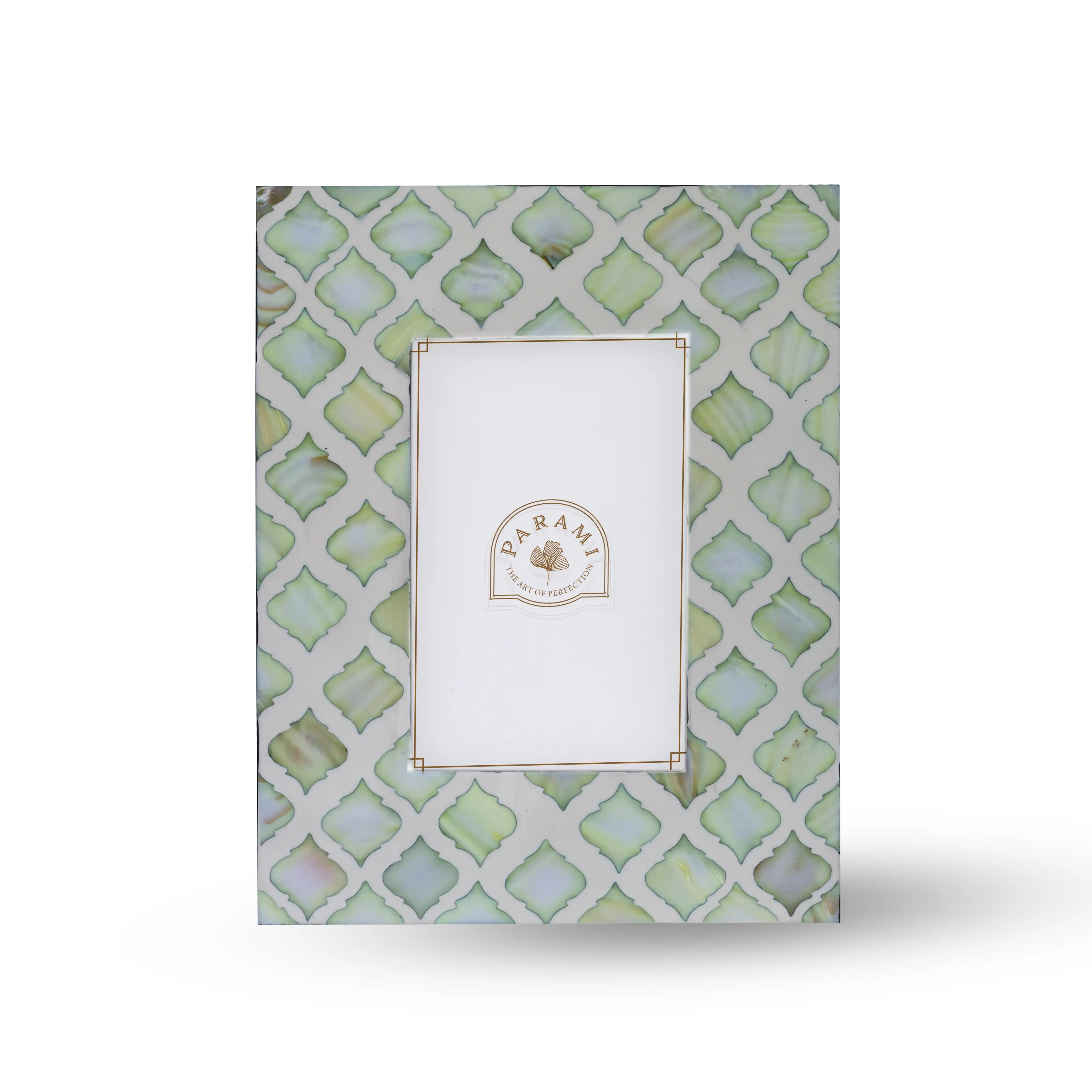 Geometric Elegance Photo Frame-Green