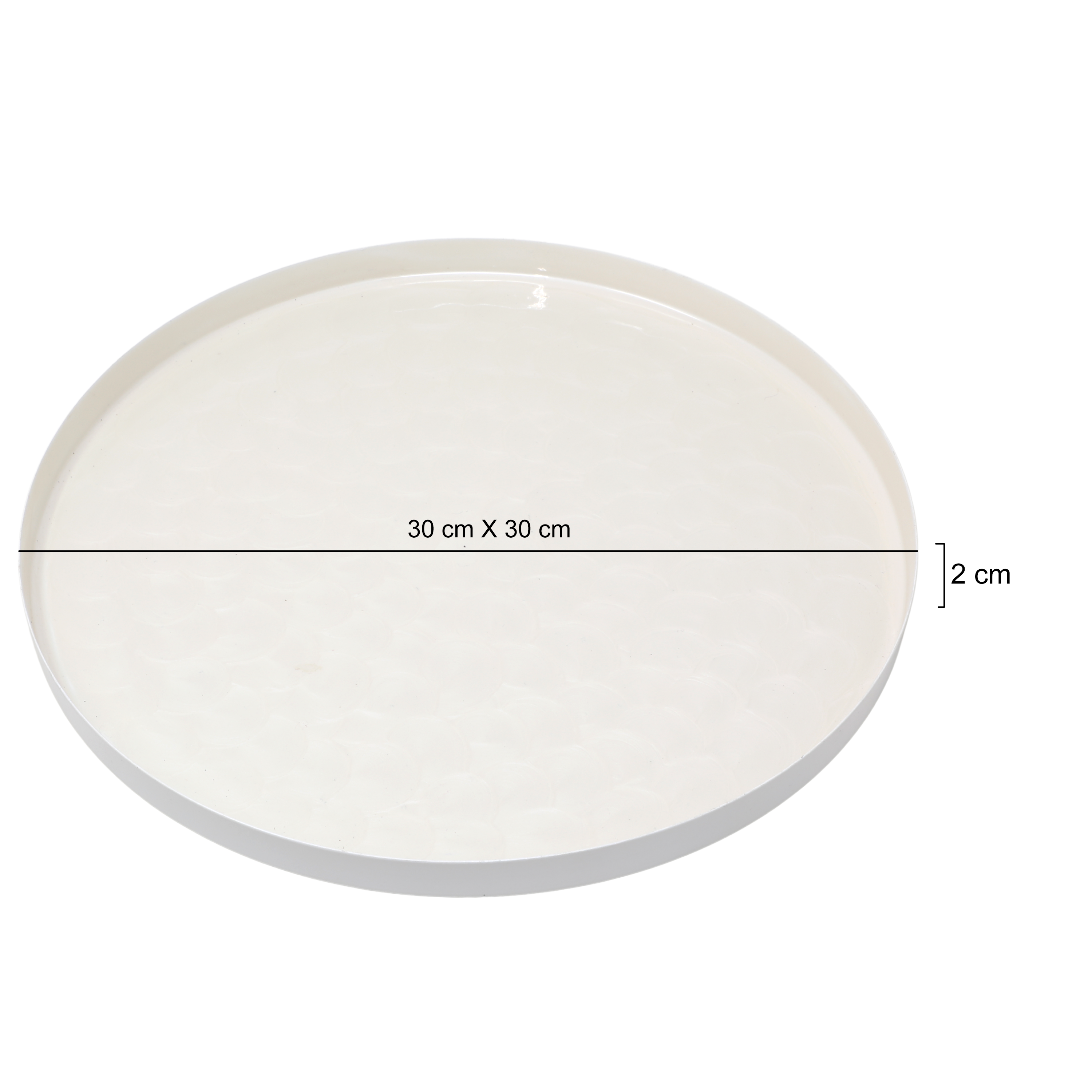 White Glow Metal Plate