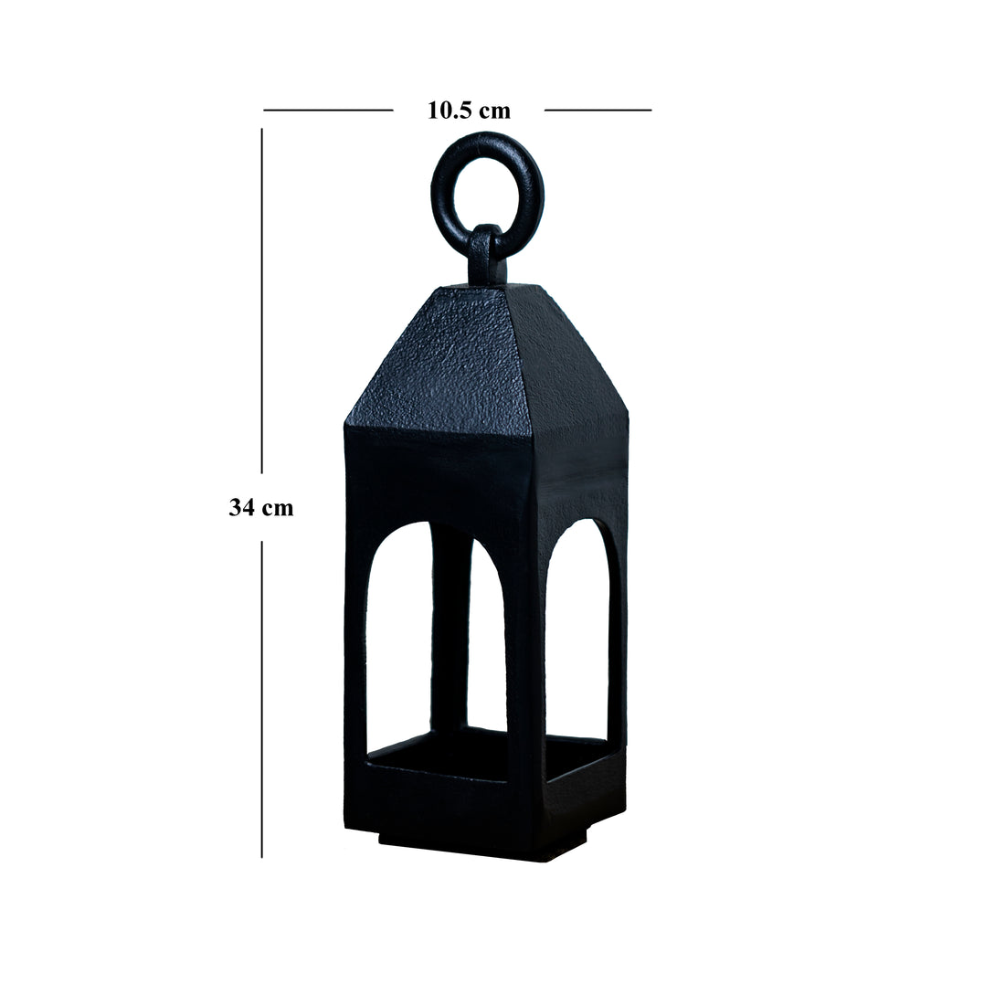 Black Midnight decorative lanterns with detailed size and dimensions by Parami