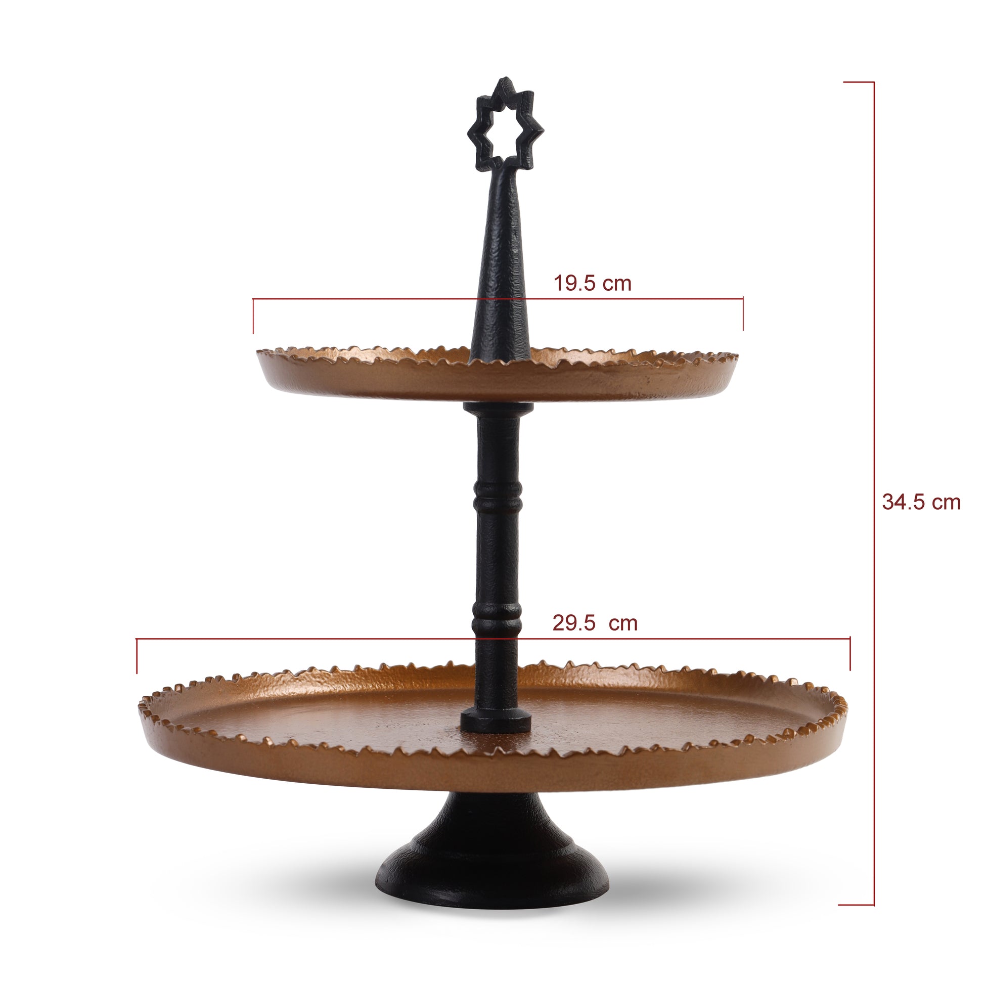 Cake stands with detailed size and dimensions for serving desserts by Parami