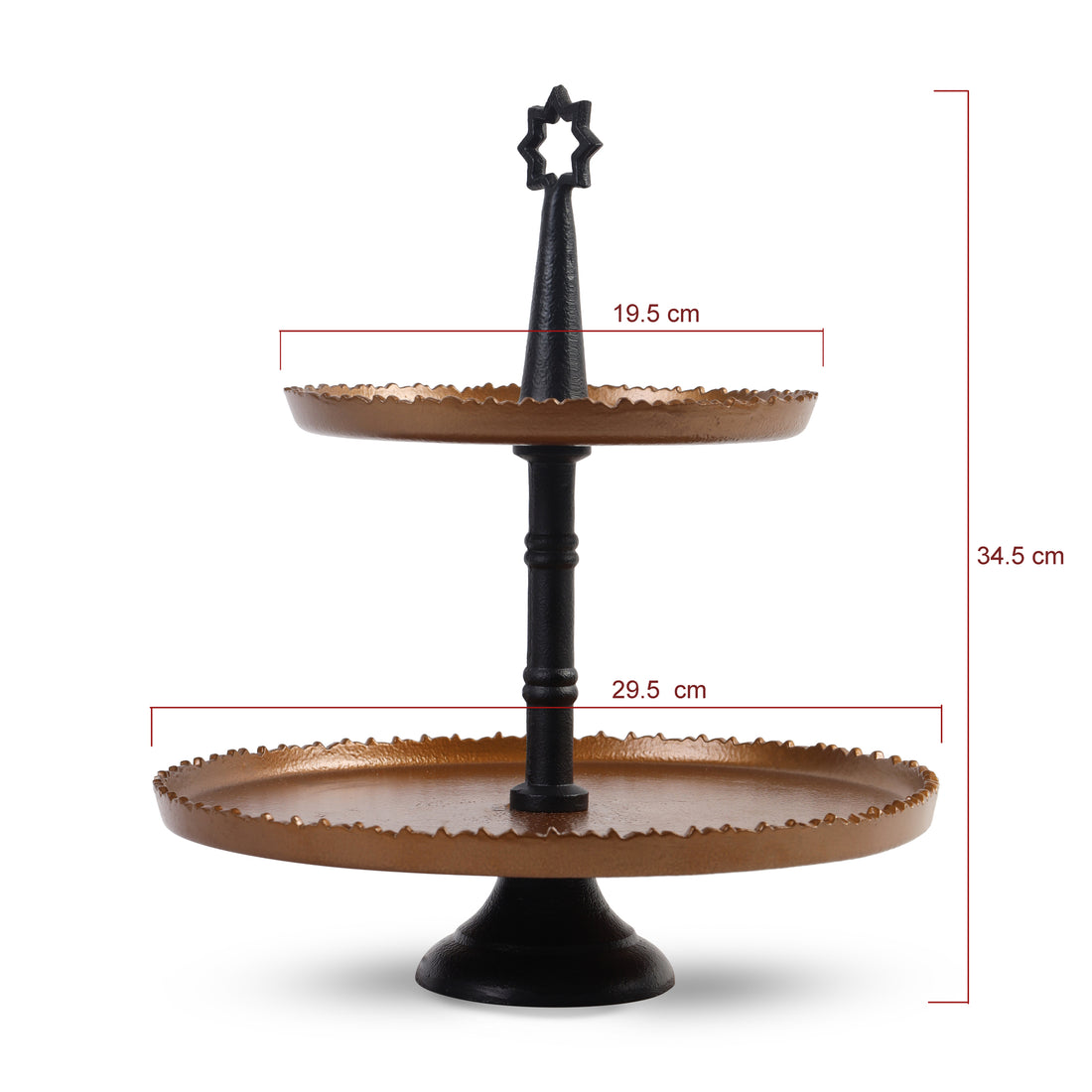 Cake stands with detailed size and dimensions for serving desserts by Parami