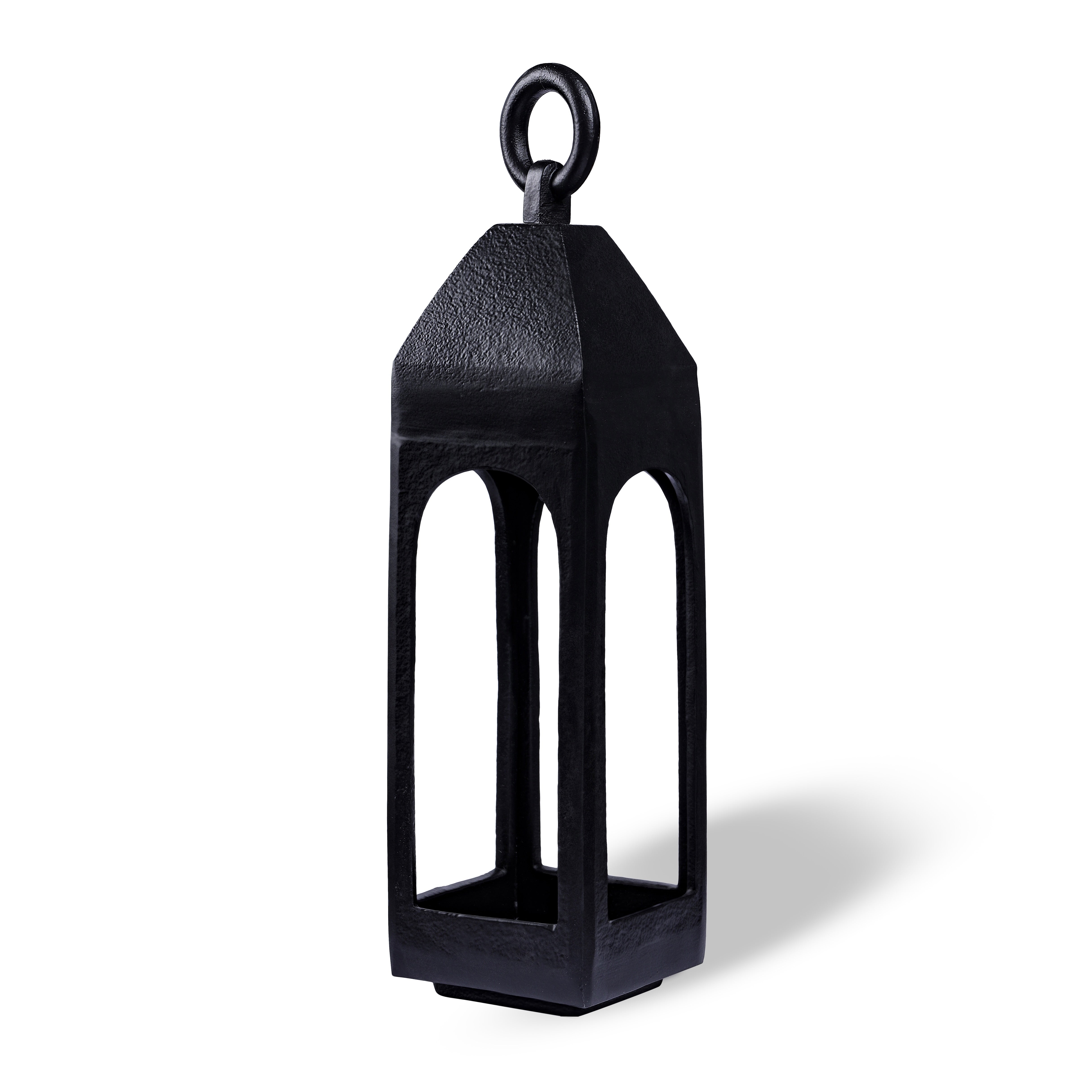 Decorative lanterns with elegant black metal frame for modern home styling by Parami