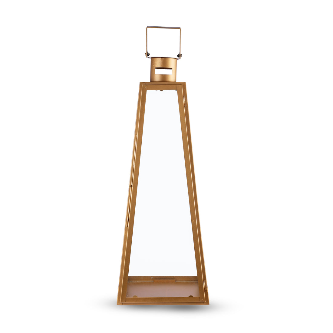 Golden Pyramid decorative lanterns with elegant metal frame for modern home styling by Parami