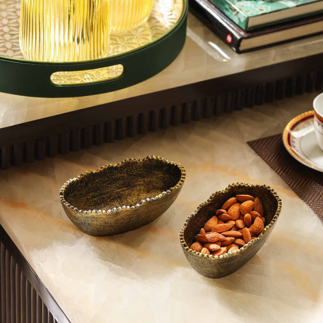 Serving bowl set for snacks and table decor by Parami