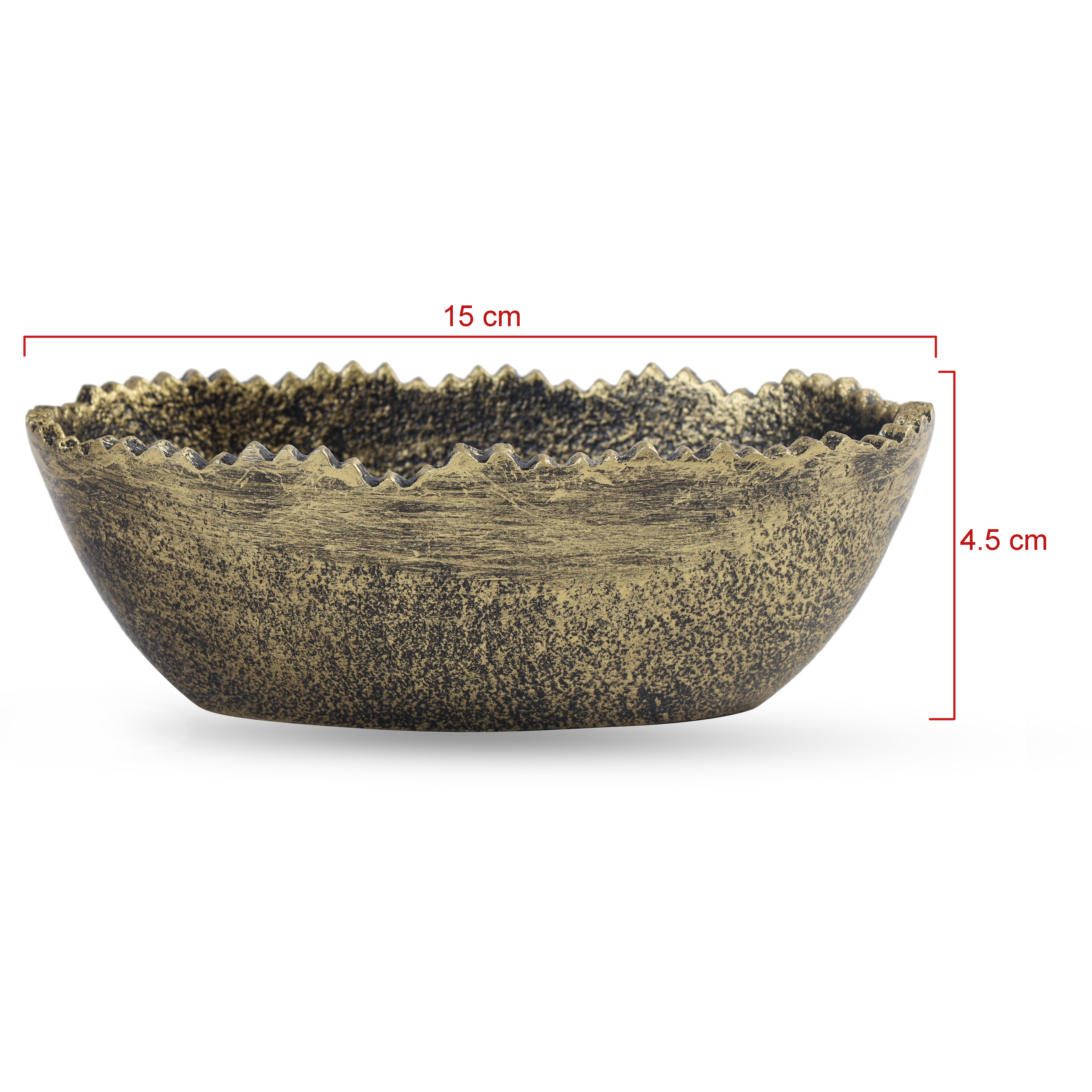 Serving bowl set with size and dimensions details by Parami