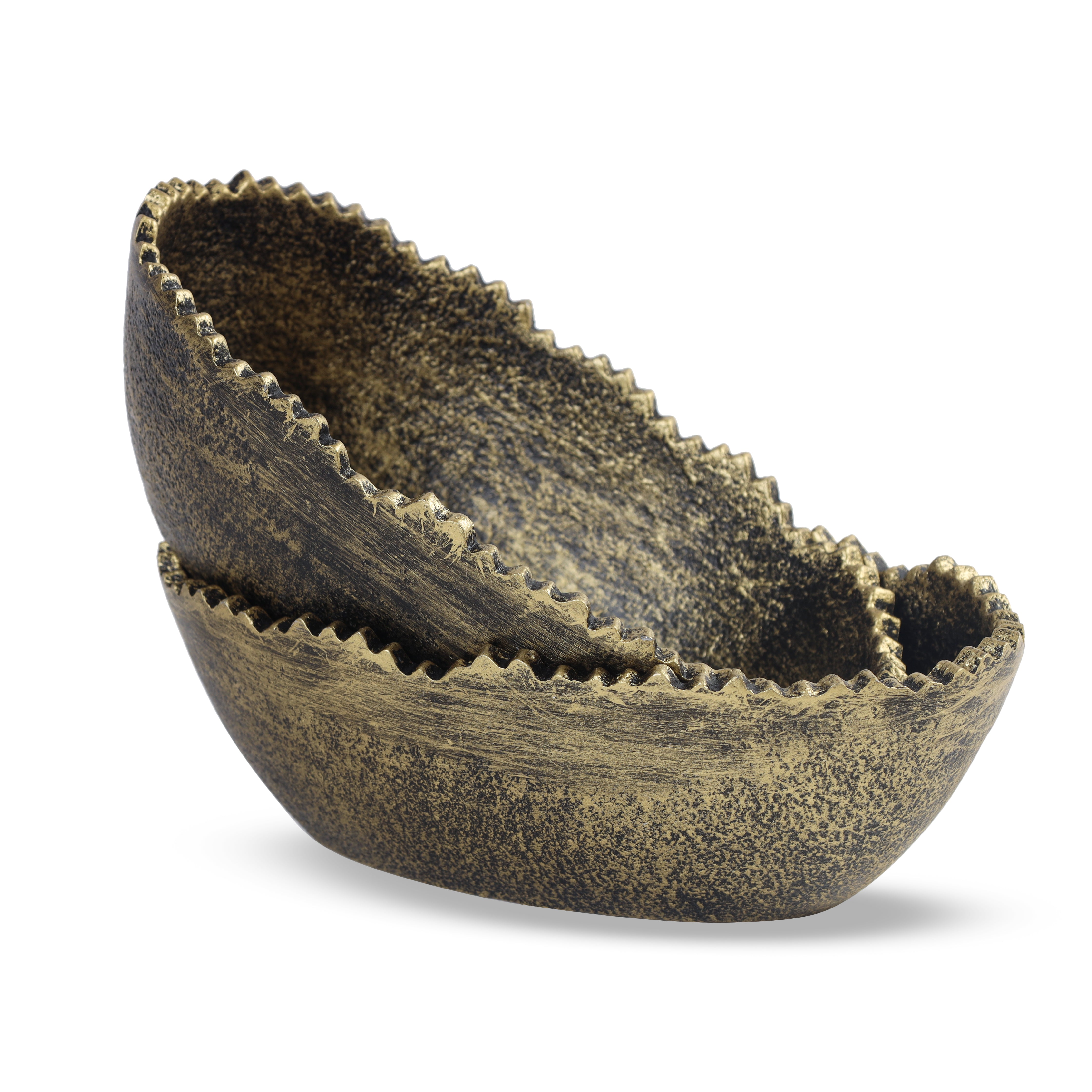 Decorative serving bowl set with stacked bowl design Parami
