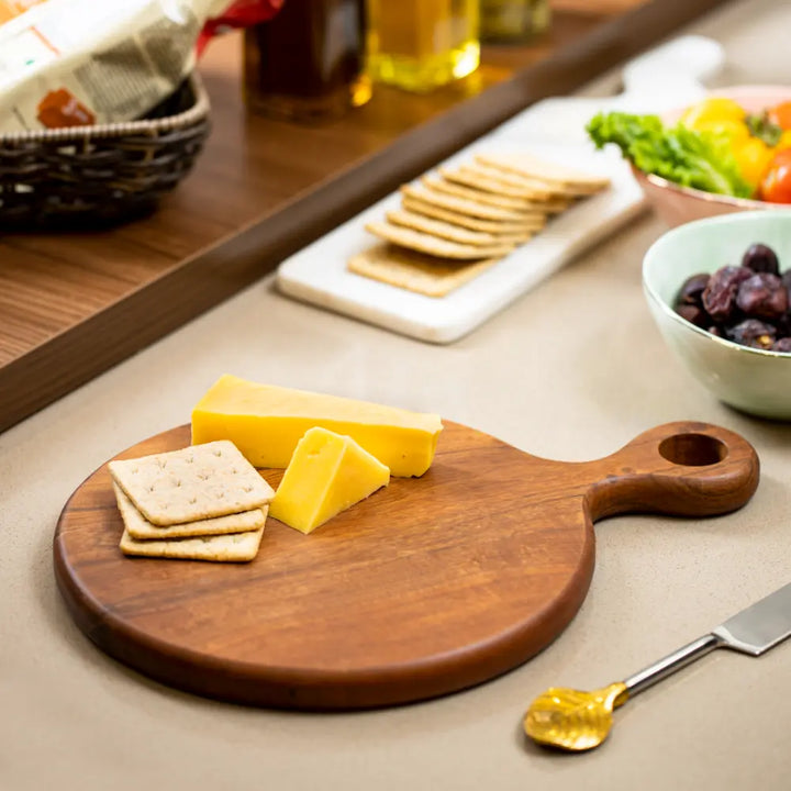 Wooden chopping board for kitchen use by Parami