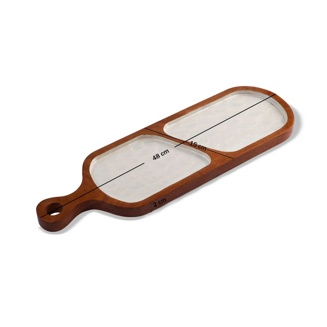 Ivory Ripple Wooden Tray